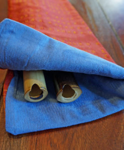 Tasche Rot-Blau für Flöten bis zu 70 cm